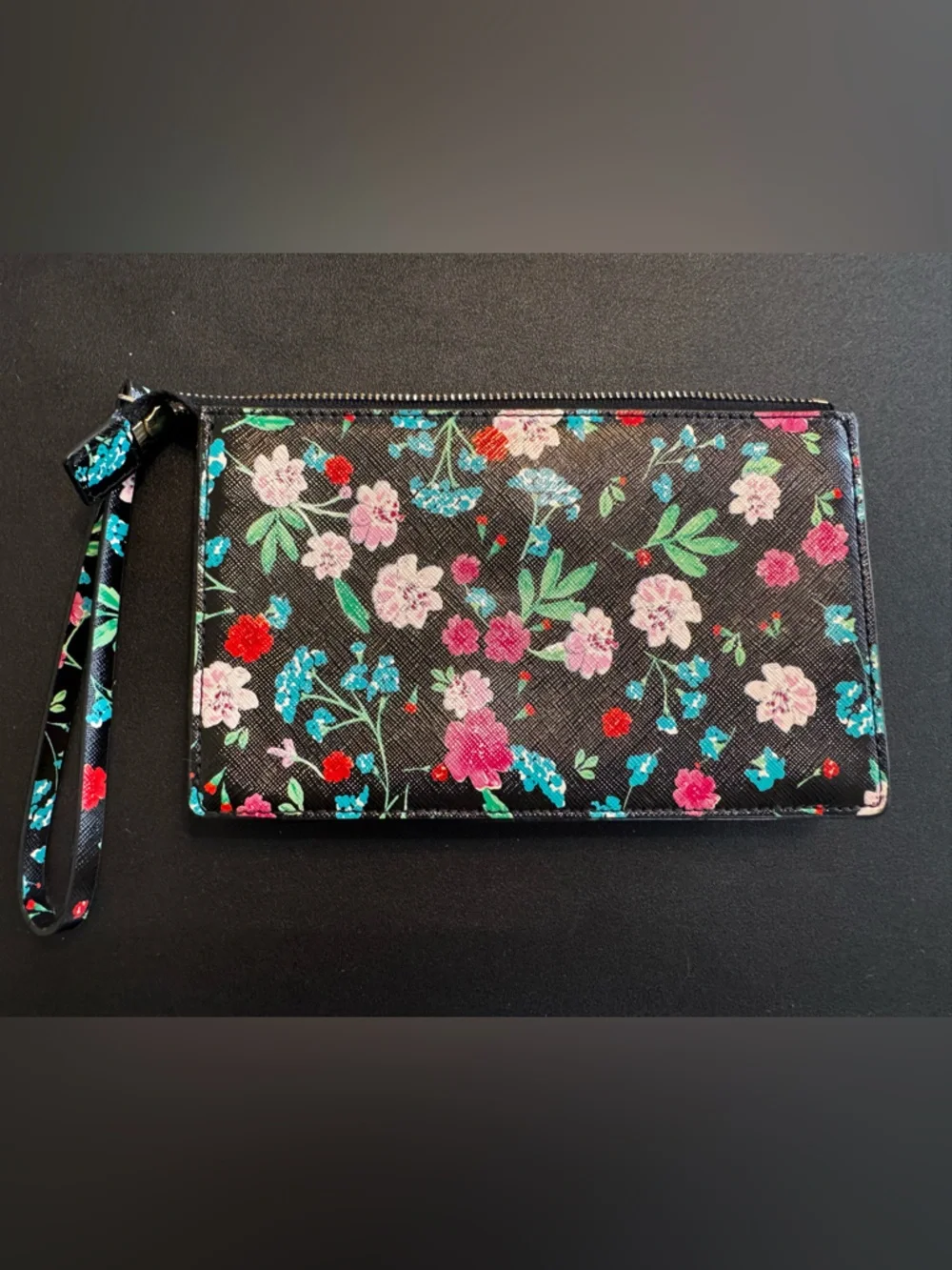 kate spade Black Floral Zip Wristlet Wallet (cameron street jardin leila) - Picture 3 of 4